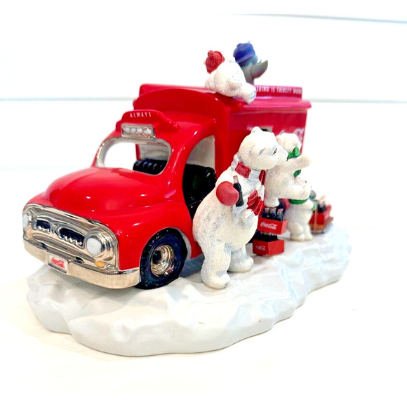 1998 Coca Cola Always Franklin Mint Wind Up Musical Motion Sculpture Truck-NICE! - Picture 2 of 13